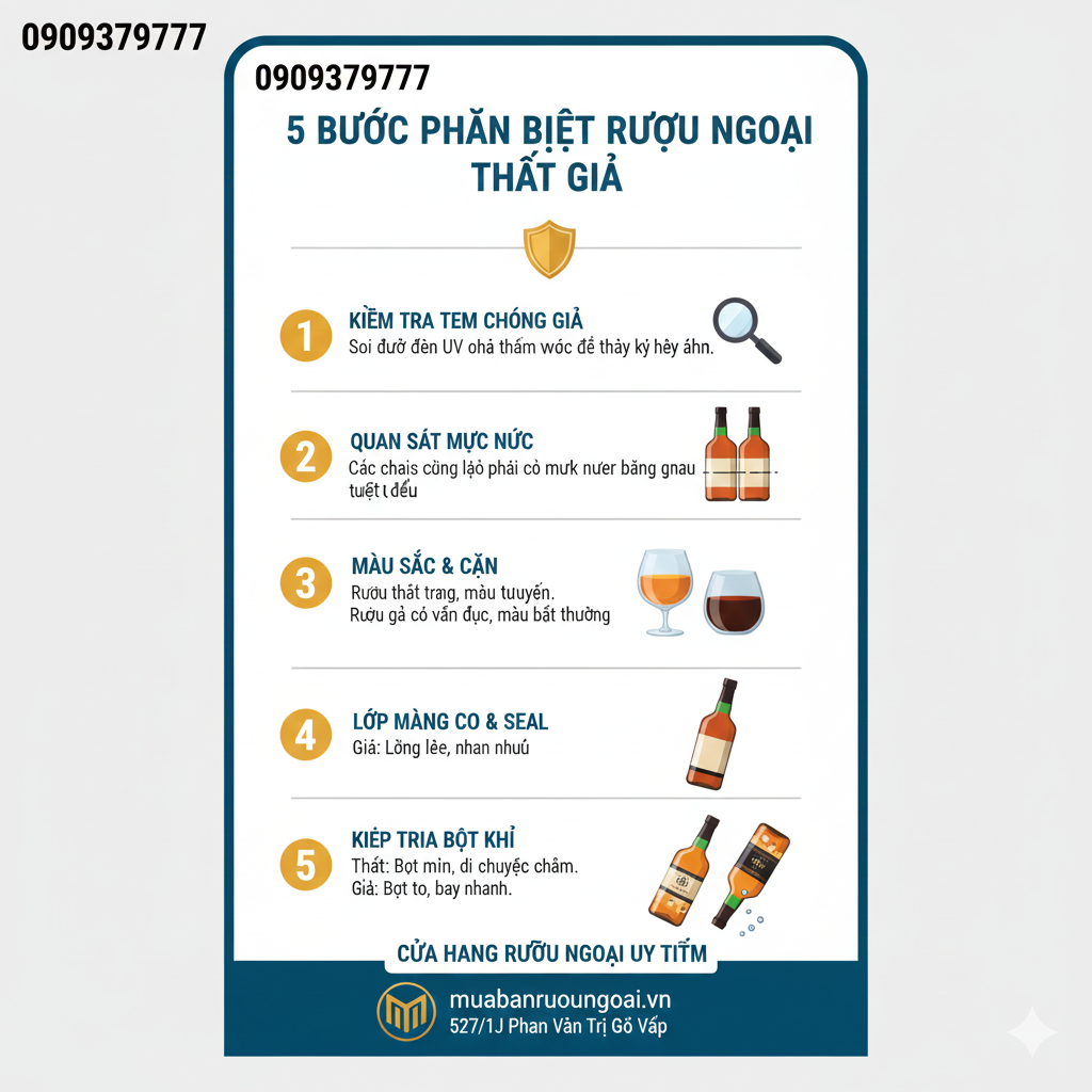 Cách Phân Biệt Rượu Ngoại Thật Giả