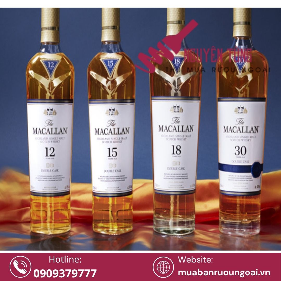 Rượu Macallan 12, 15, 18 năm luôn nằm trong danh sách những dòng whisky cao cấp được ưa chuộng nhất tại Việt Nam.